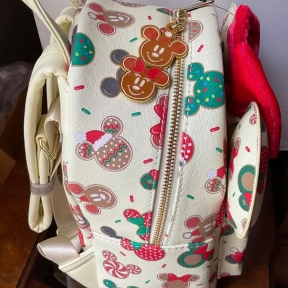 LOUNGEFLY DISNEY MINNIE MOUSE SET WITH EARS .NWT - Picture 2 of 4